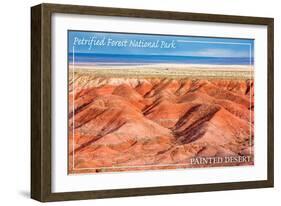 Painted Desert - Petrified Forest National Park-Lantern Press-Framed Art Print