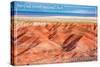 Painted Desert - Petrified Forest National Park-Lantern Press-Stretched Canvas