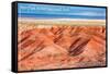 Painted Desert - Petrified Forest National Park-Lantern Press-Framed Stretched Canvas