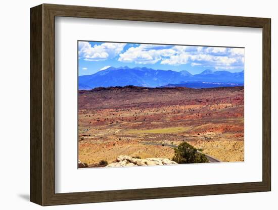 Painted Desert Yellow Grass Lands Orange Sandstone La Salle Mountains Arches National Park Moab Uta-BILLPERRY-Framed Photographic Print