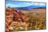 Painted Desert Yellow Grass Lands Orange Sandstone Red Fiery Furnace Arches National Park Moab Utah-BILLPERRY-Mounted Photographic Print