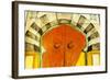 Painted Door, Tunisia, North Africa-Nico Tondini-Framed Photographic Print