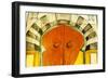 Painted Door, Tunisia, North Africa-Nico Tondini-Framed Photographic Print