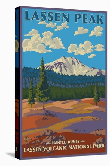 Painted Dunes Scene, Mount Lassen, California-Lantern Press-Stretched Canvas