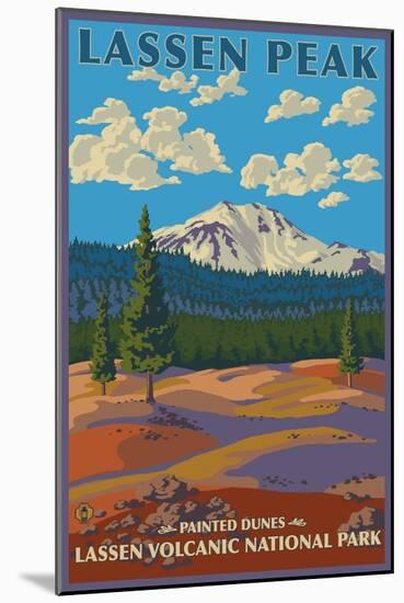 Painted Dunes Scene, Mount Lassen, California-Lantern Press-Mounted Art Print