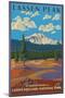 Painted Dunes Scene, Mount Lassen, California-Lantern Press-Mounted Art Print