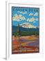 Painted Dunes Scene, Mount Lassen, California-Lantern Press-Framed Art Print