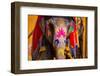 Painted Elephant, Amer Fort, Jaipur, Rajasthan, India, Asia-Laura Grier-Framed Premium Photographic Print