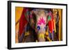 Painted Elephant, Amer Fort, Jaipur, Rajasthan, India, Asia-Laura Grier-Framed Photographic Print