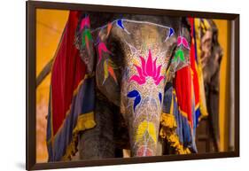 Painted Elephant, Amer Fort, Jaipur, Rajasthan, India, Asia-Laura Grier-Framed Photographic Print