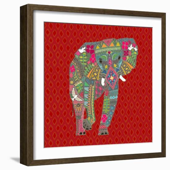 Painted Elephant Diamond-Sharon Turner-Framed Art Print