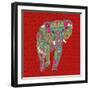 Painted Elephant Diamond-Sharon Turner-Framed Art Print