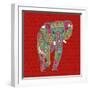 Painted Elephant Diamond-Sharon Turner-Framed Art Print