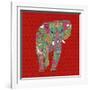 Painted Elephant Diamond-Sharon Turner-Framed Art Print