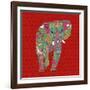 Painted Elephant Diamond-Sharon Turner-Framed Art Print