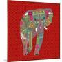 Painted Elephant Diamond-Sharon Turner-Mounted Art Print