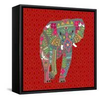 Painted Elephant Diamond-Sharon Turner-Framed Stretched Canvas