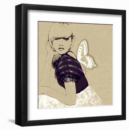 Painted Fashion Illustration-null-Framed Art Print