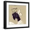 Painted Fashion Illustration-null-Framed Art Print