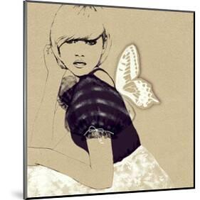 Painted Fashion Illustration-null-Mounted Art Print