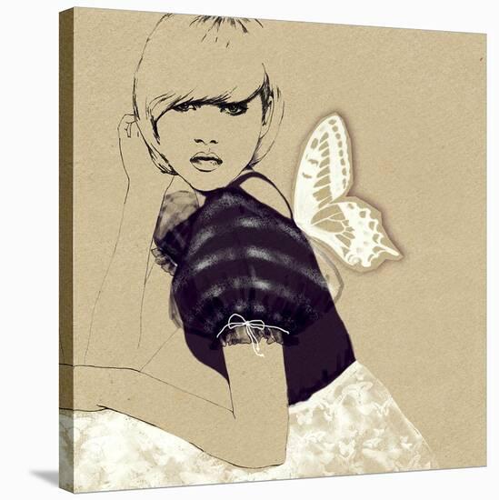 Painted Fashion Illustration-null-Stretched Canvas