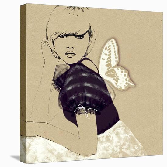 Painted Fashion Illustration-null-Stretched Canvas