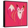 Painted Fox-null-Framed Stretched Canvas