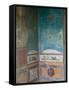 Painted Frescoes, Pompei, Campania, Italy-Walter Bibikow-Framed Stretched Canvas