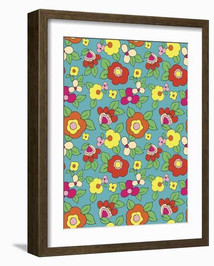 Painted Garden Brights-Jyotsna Warikoo-Framed Giclee Print