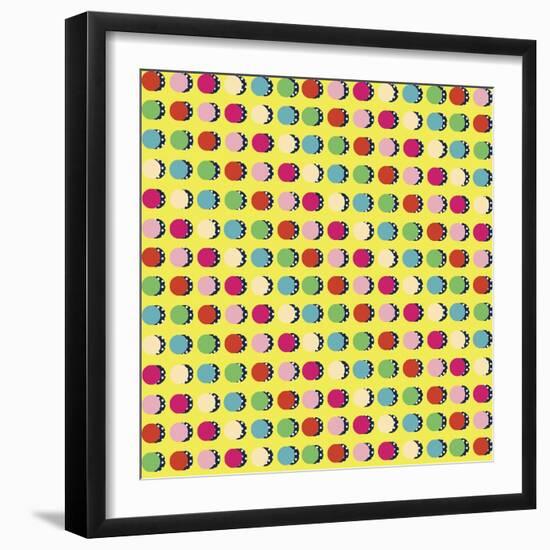 Painted Garden Crazy Dots Yellow-Jyotsna Warikoo-Framed Giclee Print