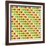 Painted Garden Crazy Dots Yellow-Jyotsna Warikoo-Framed Giclee Print