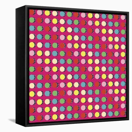 Painted Garden Crazy Dots-Jyotsna Warikoo-Framed Stretched Canvas