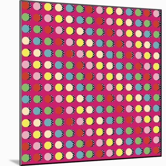 Painted Garden Crazy Dots-Jyotsna Warikoo-Mounted Giclee Print