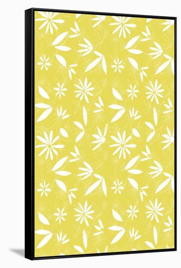 Painted Garden Yellow Floral-Jyotsna Warikoo-Framed Stretched Canvas