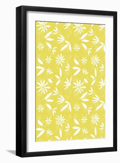 Painted Garden Yellow Floral-Jyotsna Warikoo-Framed Giclee Print