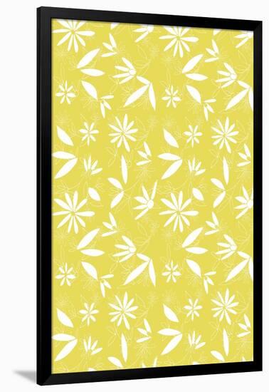 Painted Garden Yellow Floral-Jyotsna Warikoo-Framed Giclee Print