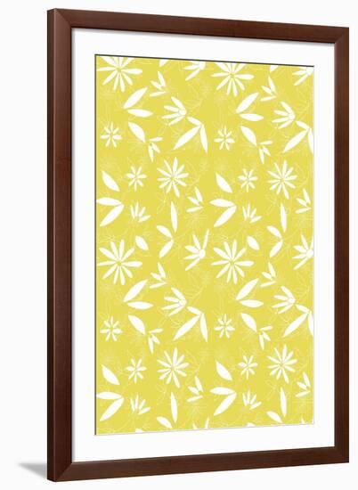 Painted Garden Yellow Floral-Jyotsna Warikoo-Framed Giclee Print