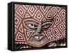 Painted Geometric Mask, Zimbabwe-Claudia Adams-Framed Stretched Canvas