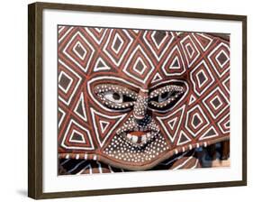 Painted Geometric Mask, Zimbabwe-Claudia Adams-Framed Photographic Print