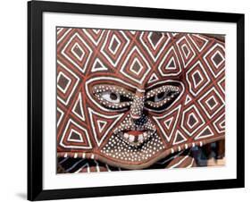 Painted Geometric Mask, Zimbabwe-Claudia Adams-Framed Photographic Print