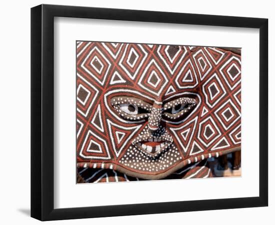 Painted Geometric Mask, Zimbabwe-Claudia Adams-Framed Photographic Print