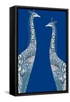 Painted Giraffes-null-Framed Stretched Canvas