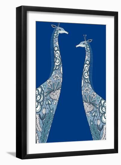 Painted Giraffes-null-Framed Giclee Print