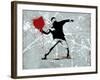 Painted heart Thrower-Banksy-Framed Giclee Print