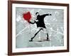 Painted heart Thrower-Banksy-Framed Giclee Print