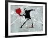 Painted heart Thrower-Banksy-Framed Giclee Print