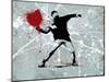 Painted heart Thrower-Banksy-Mounted Premium Giclee Print