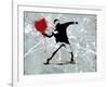 Painted heart Thrower-Banksy-Framed Premium Giclee Print