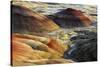 Painted Hills, sunset, John Day Fossil Beds National Monument, Mitchell, Oregon, USA-Michel Hersen-Stretched Canvas