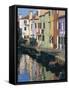 Painted Houses, Burano, Venice, Veneto, Italy, Europe-Lee Frost-Framed Stretched Canvas